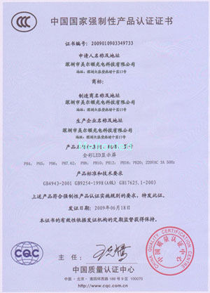 China Melton optoelectronics co., LTD Zertifizierungen